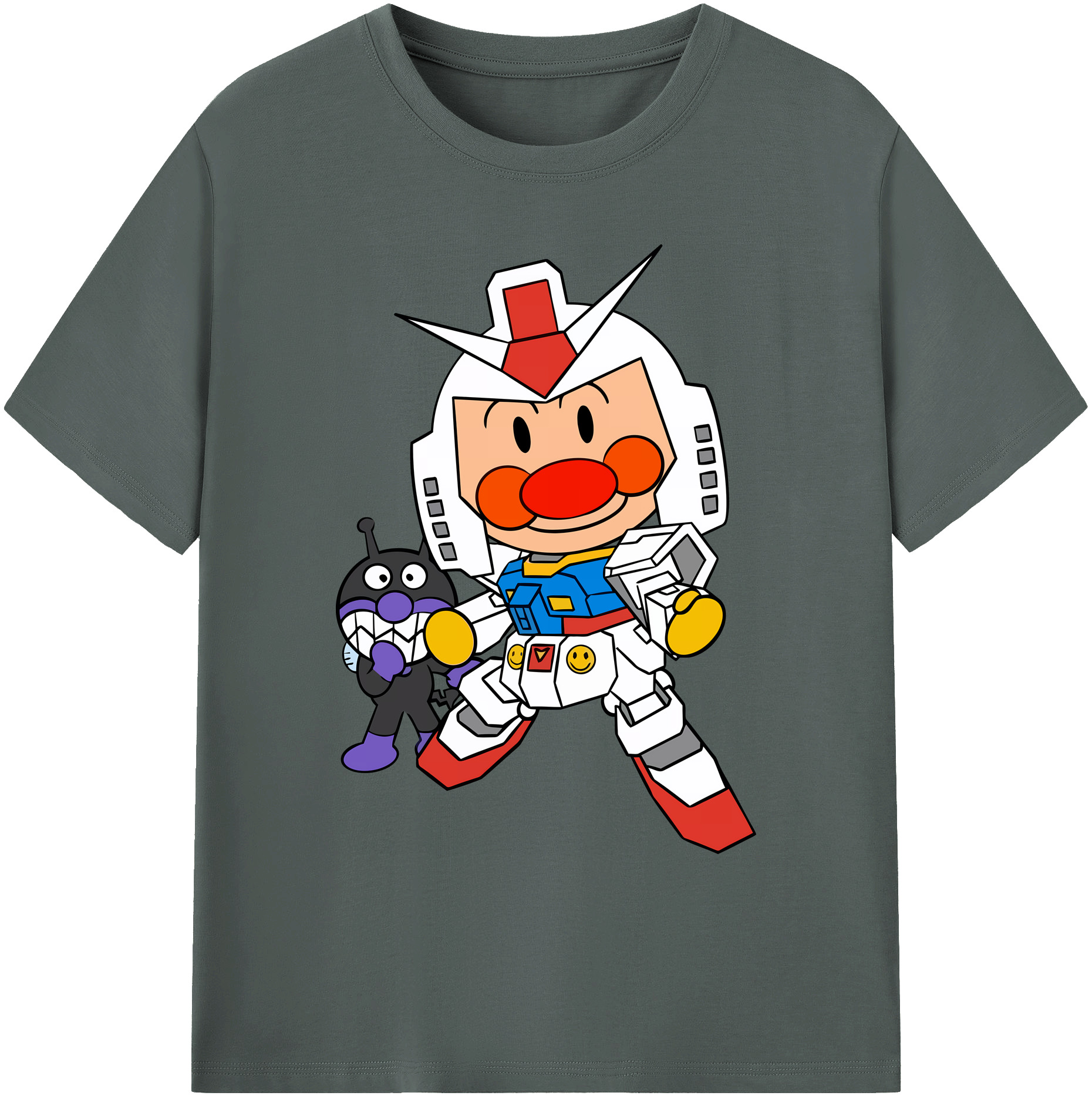 （画像用） アンパンマン Anpanman 綿100％ メンズ半袖Tシャツ｜肌触りやわらか＆通気性